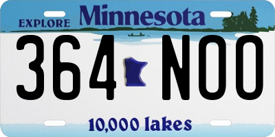 MN license plate 364NOO