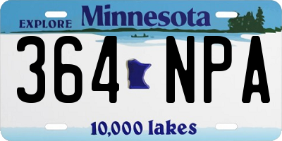 MN license plate 364NPA