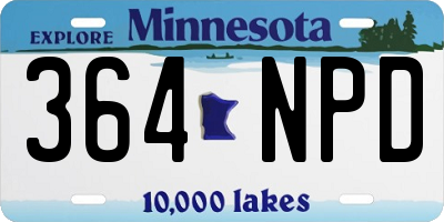MN license plate 364NPD
