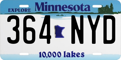 MN license plate 364NYD