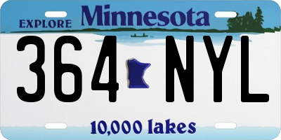 MN license plate 364NYL