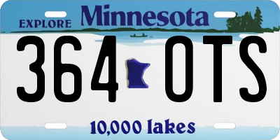 MN license plate 364OTS