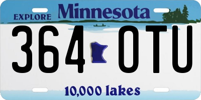 MN license plate 364OTU
