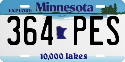 MN license plate 364PES