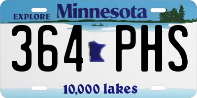 MN license plate 364PHS