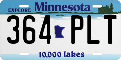 MN license plate 364PLT