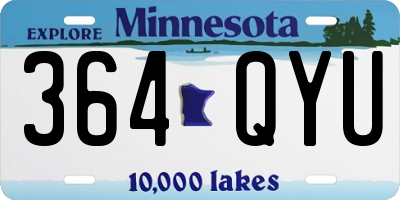 MN license plate 364QYU