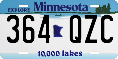 MN license plate 364QZC
