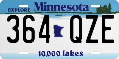 MN license plate 364QZE