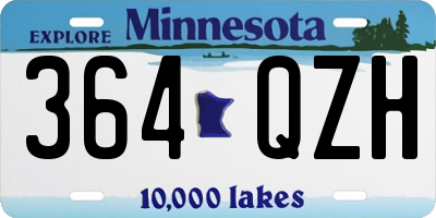 MN license plate 364QZH