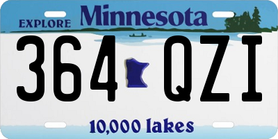 MN license plate 364QZI