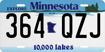 MN license plate 364QZJ