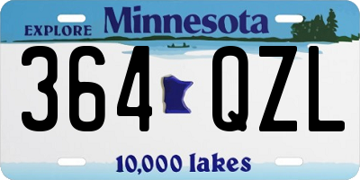 MN license plate 364QZL