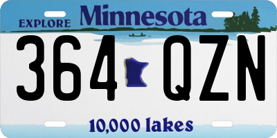 MN license plate 364QZN