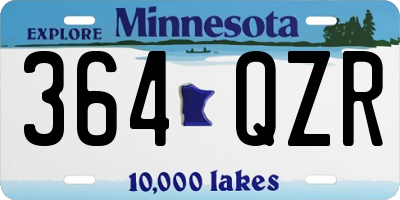 MN license plate 364QZR