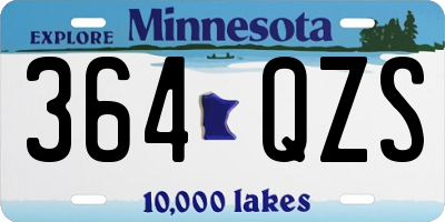 MN license plate 364QZS