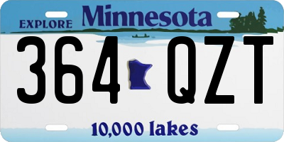 MN license plate 364QZT
