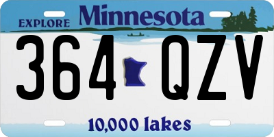 MN license plate 364QZV