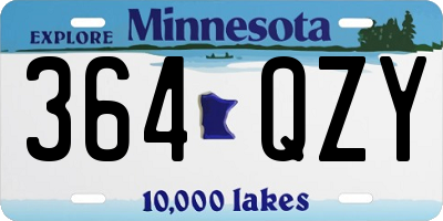 MN license plate 364QZY