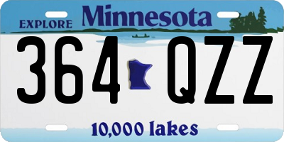 MN license plate 364QZZ