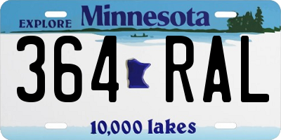 MN license plate 364RAL