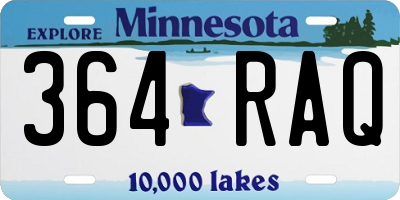 MN license plate 364RAQ