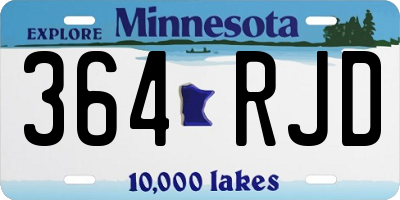 MN license plate 364RJD
