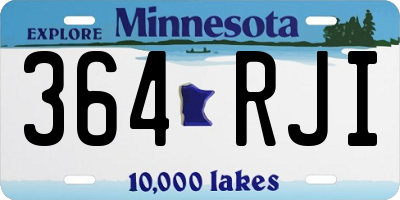 MN license plate 364RJI