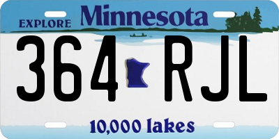 MN license plate 364RJL