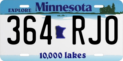 MN license plate 364RJO