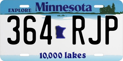 MN license plate 364RJP