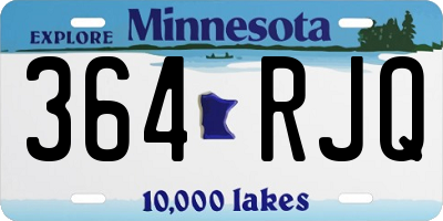 MN license plate 364RJQ