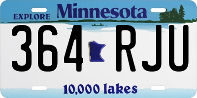 MN license plate 364RJU