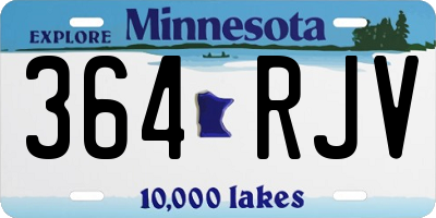 MN license plate 364RJV