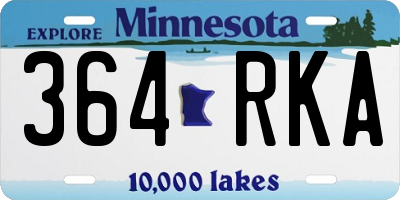 MN license plate 364RKA