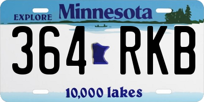 MN license plate 364RKB