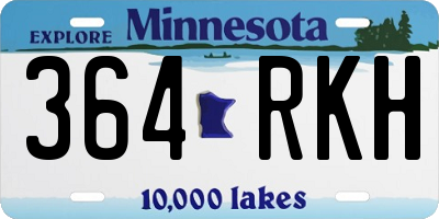 MN license plate 364RKH