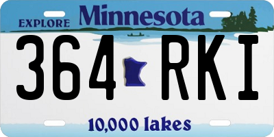 MN license plate 364RKI
