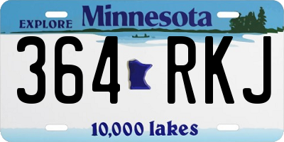 MN license plate 364RKJ