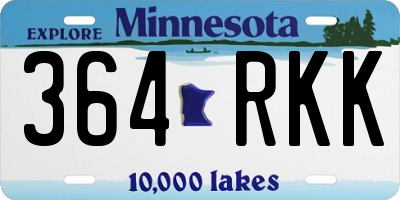 MN license plate 364RKK