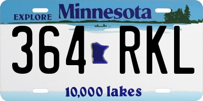 MN license plate 364RKL