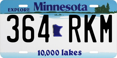 MN license plate 364RKM