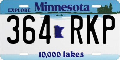 MN license plate 364RKP