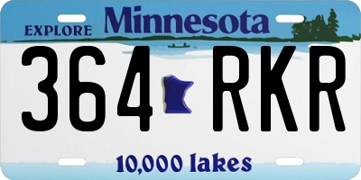 MN license plate 364RKR