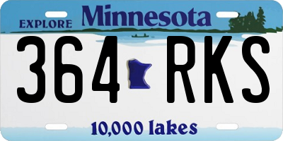 MN license plate 364RKS
