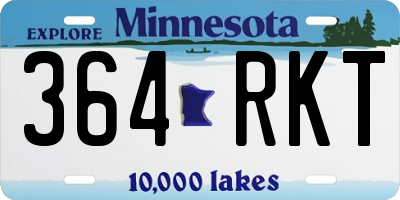 MN license plate 364RKT