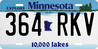 MN license plate 364RKV