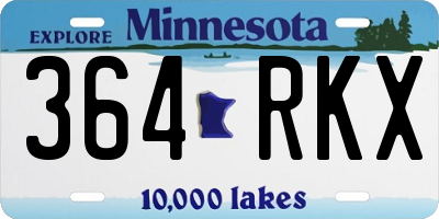 MN license plate 364RKX