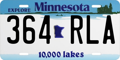 MN license plate 364RLA