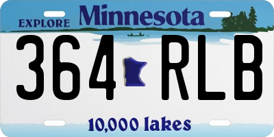 MN license plate 364RLB